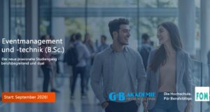 Neuer Bachelor-Studiengang Eventmanagement und -technik Neuer Bachelor-Studiengang Eventmanagement und -technik (Grafik: Gahrens + Battermann)