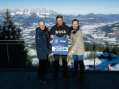 WWP-Group bleibt Vermarktungspartner der Hahnenkamm-Rennen bis 2034 Michael Huber (KSC), Robert Schmidle (WWP) und Christian Scherer (ÖSV) (von links, Foto: WWP)