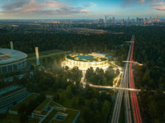 Ausschreibungen für Frankfurts neue Multifunktionsarena gestartet Visualisierung einer Multifunktionsarena im direkten Umfeld des Frankfurter Waldstadions (Foto: AS+P Albert Speer + Partner/HHVision)