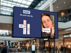 Rossmann baut creator-getriebene Markenführung weiter aus Rossmann-Kampagne im DOOH (Foto: Rossmann)