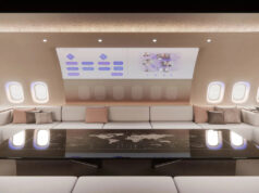 Lufthansa und Designworks stellen neues VIP-Kabinenkonzept vor Lufthansa und Designworks stellen neue VIP-Kabine The Bow vor (Fotos: Lufthansa Technik)