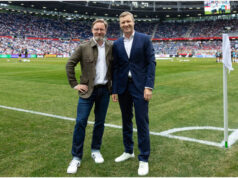 Wiesenhof startet Partnerschaft mit dem DFB-Pokal Dr. Ingo Stryck mit Dr. Holger Blask vom DFB (Foto: Yuliia Perekopaiko/DFB)