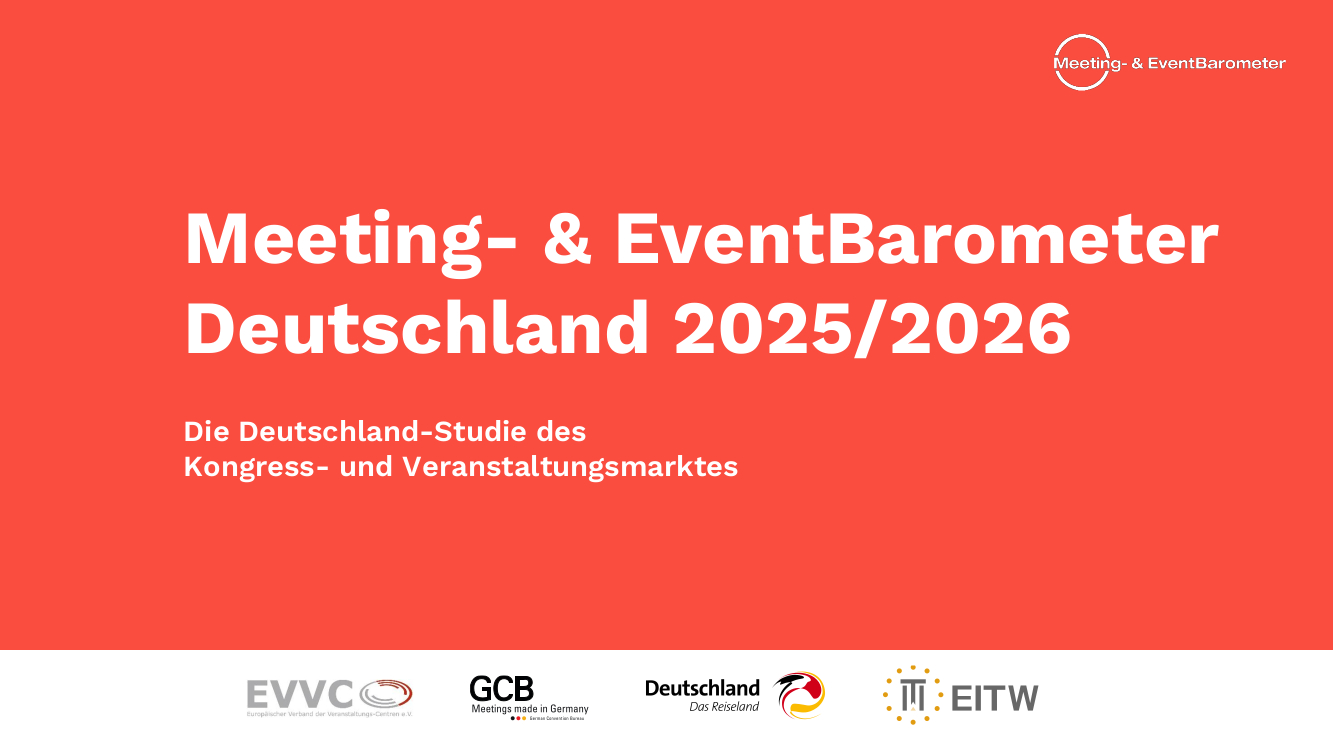 Das Meeting- & EventBarometer 2025/2026 (Grafiken: GCB) Das Meeting- & EventBarometer 2025/2026 (Grafiken: GCB)