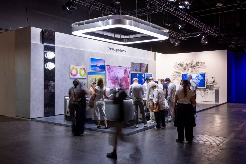 Samsung Art Store als Rauminszenierung auf der Art Basel (Fotos: Samsung) Samsung Art Store als Rauminszenierung auf der Art Basel (Fotos: Samsung)