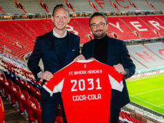 FC Bayern und Coca-Cola verlängern Partnerschaft Rouven Kasper und Andreas Laub (von links, Foto: FC Bayern)