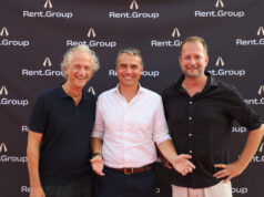 Rent.Group eröffnet neuen Standort auf Mallorca Elmar Tölg, Christian Eichenberger und Loek Silvertand (von links, Foto: Lane Hanekom)
