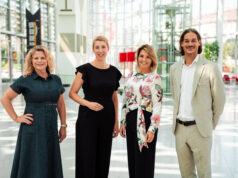 Viecon stellt neue Partnerstruktur für Veranstaltungstechnik vor Viecon Geschäftsführerinnen Martina Candillo und Katharina Weishaupt, Linda Laimer und Uli Zeisel von Concept Solutions (von links, Foto: Viecon/FRB Media)