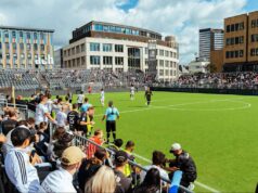 Nüssli baute temporäre Arena für Socca-WM in Essen Temporäre Arena für die Socca-WM in Essen (Foto: Tim Kögler)
