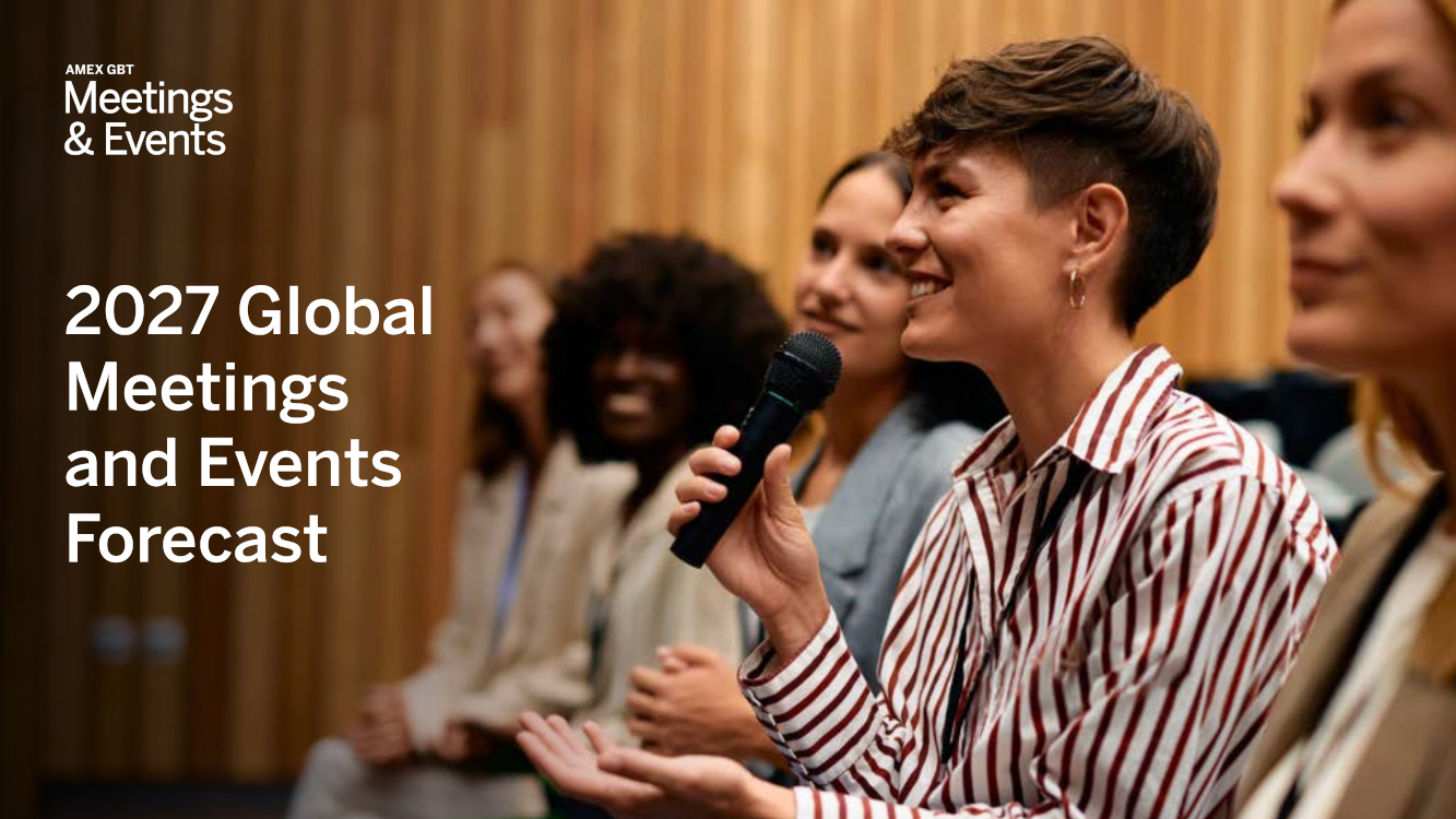 2027 Global Meetings and Events Forecast (Grafik: Amex GBT) 2027 Global Meetings and Events Forecast (Grafik: Amex GBT)