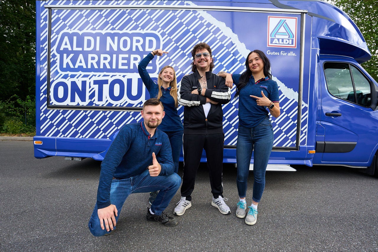 Aldi Nord und Dentsu Creative schicken Creator auf Karrieretour (Fotos: Aldi Nord) Aldi Nord und Dentsu Creative schicken Creator auf Karrieretour (Fotos: Aldi Nord)